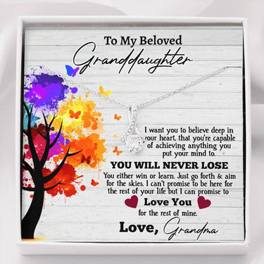 Beloved Granddaughter Alluring Beauty Necklace - Love You This Much